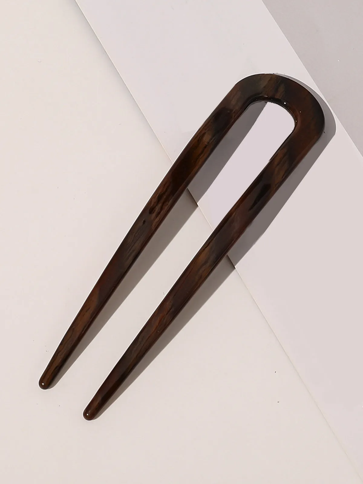 Forest U-Shaped Marble Plate Hairpin