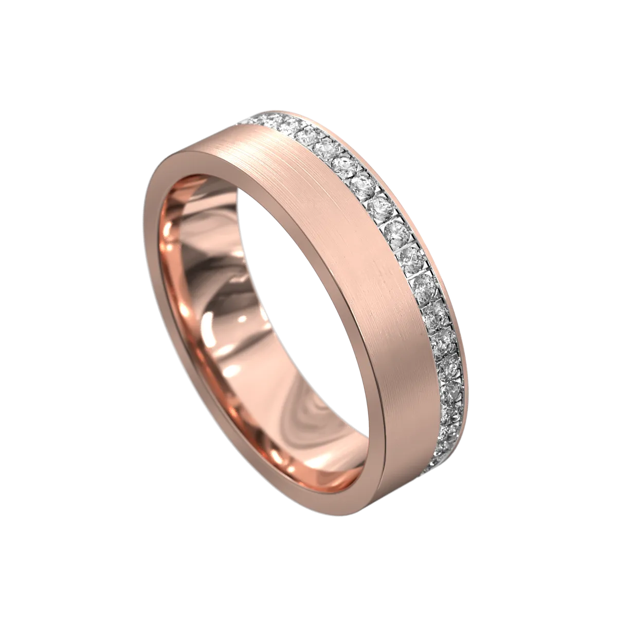 Full Circle Diamond Offset Ring