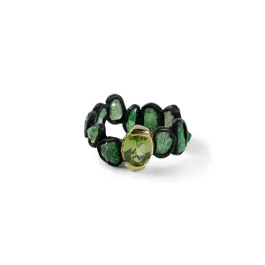 Gamta Tsavorite and Peridot Ring