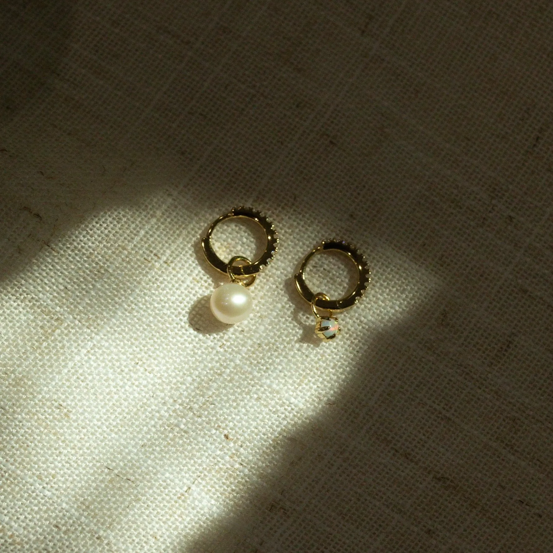 Gold Pearl Earring Charm