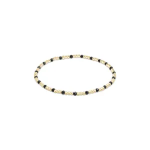 Gold Sincerity Gemstone 2mm Bead Bracelet