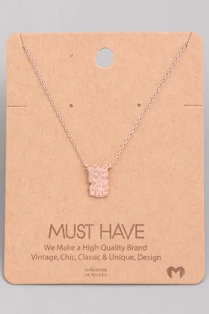 Good Luck Cat Necklace in Rose Gold