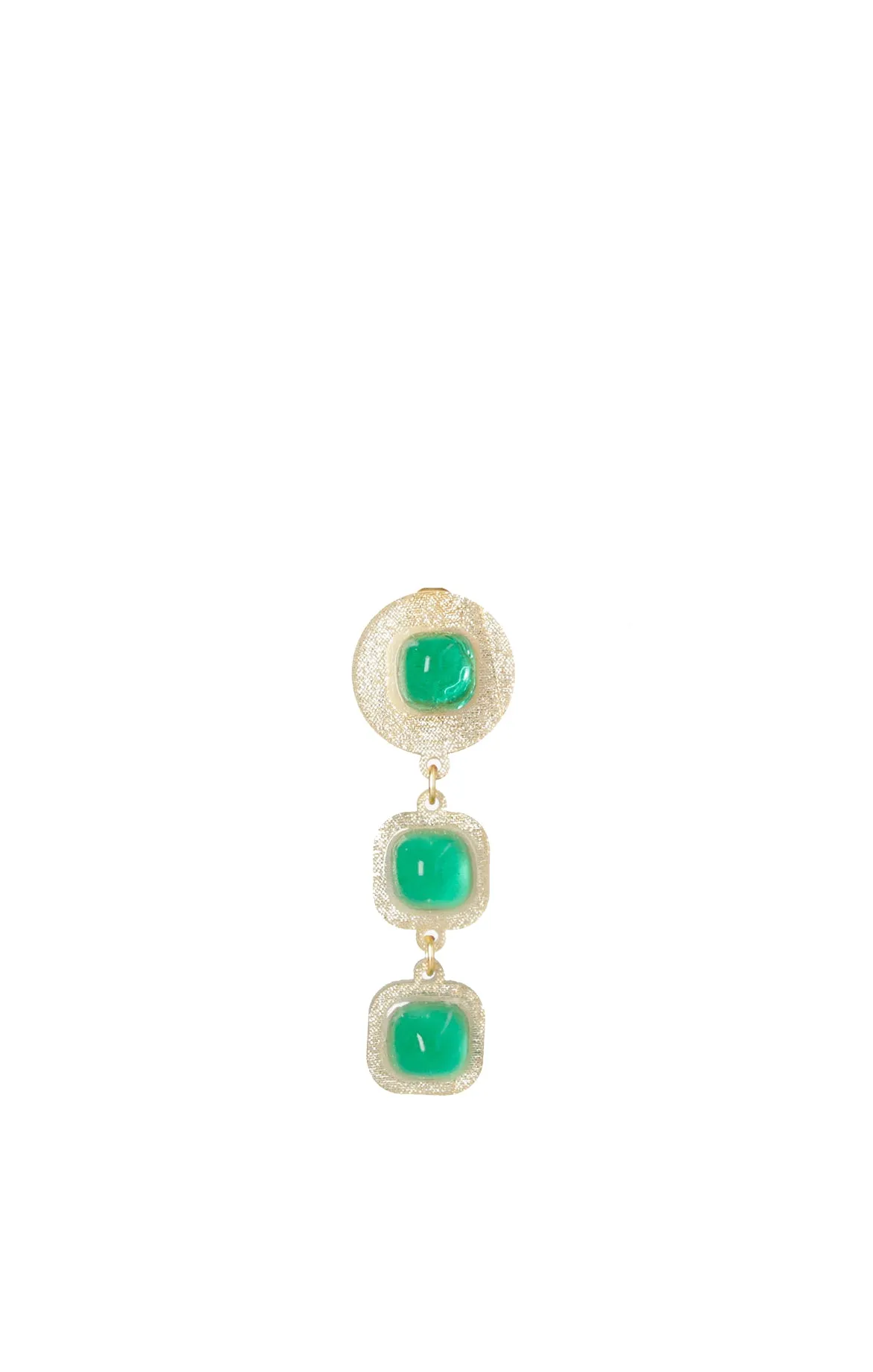 Green Crystal Drop Earrings