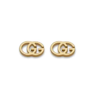 Gucci 18K Yellow Gold GG Running Stud Earrings