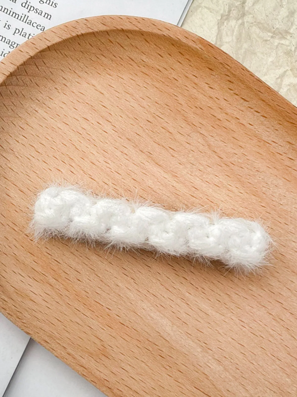 Hand-Knitted Wool Hair Clips