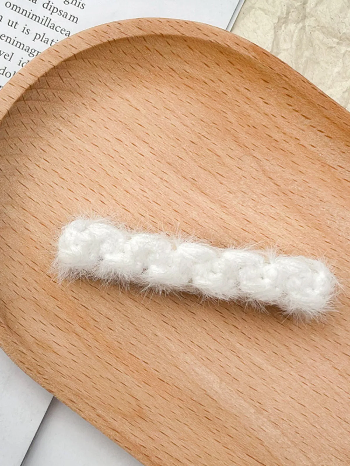 Hand-Knitted Wool Hair Clips