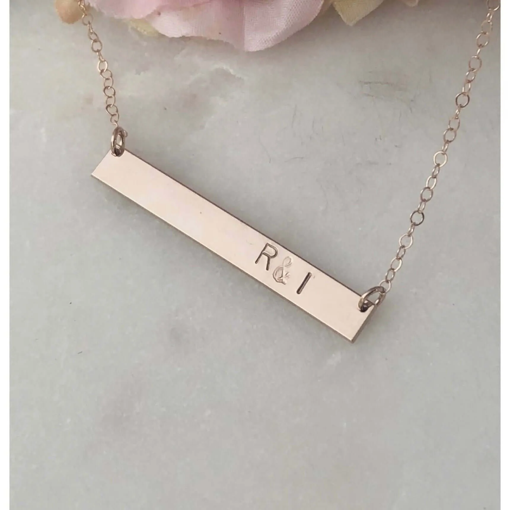 Initial Bar Necklace