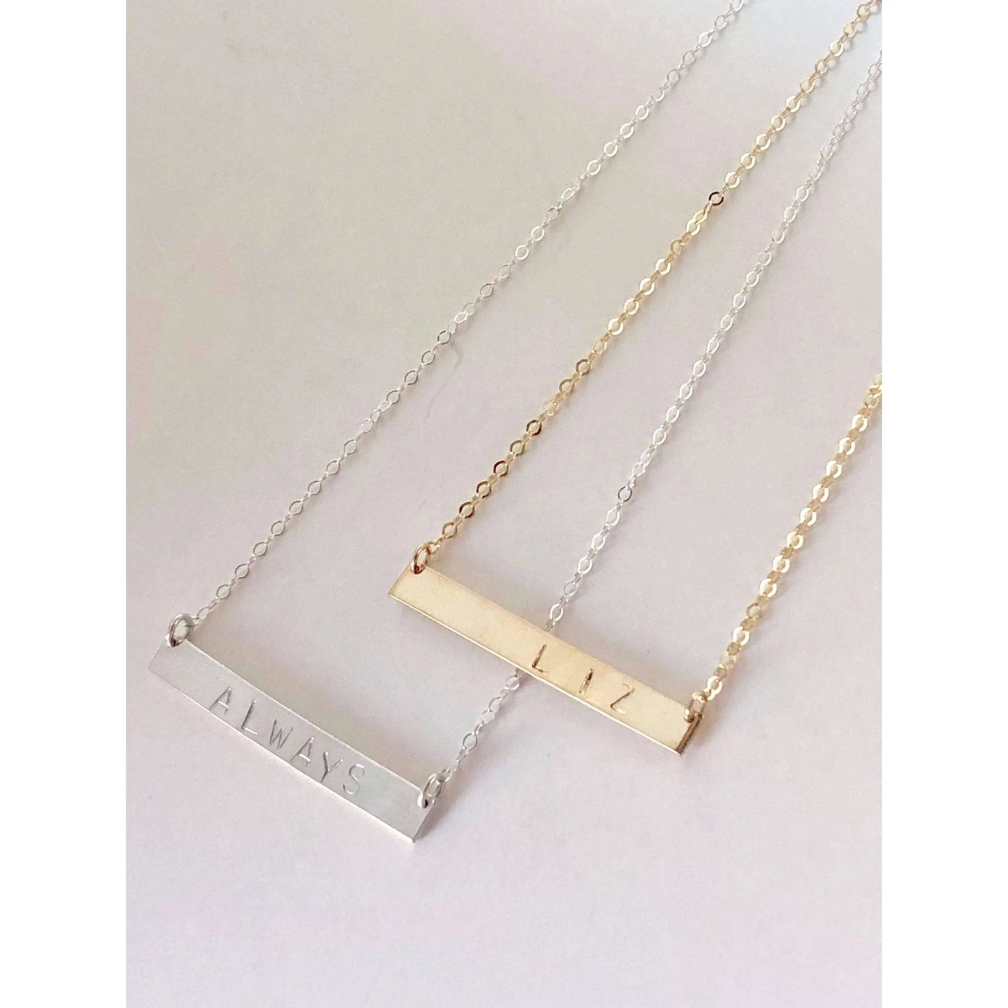 Initial Bar Necklace