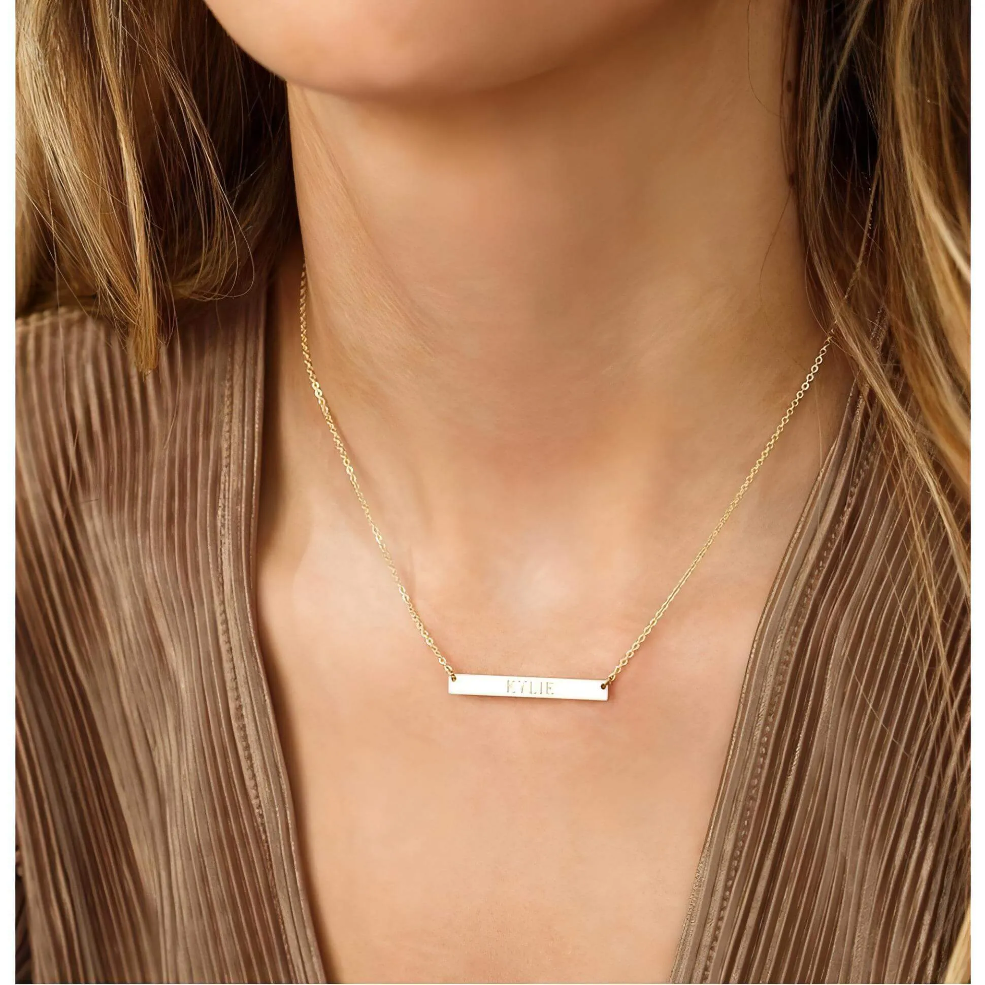 Initial Bar Necklace