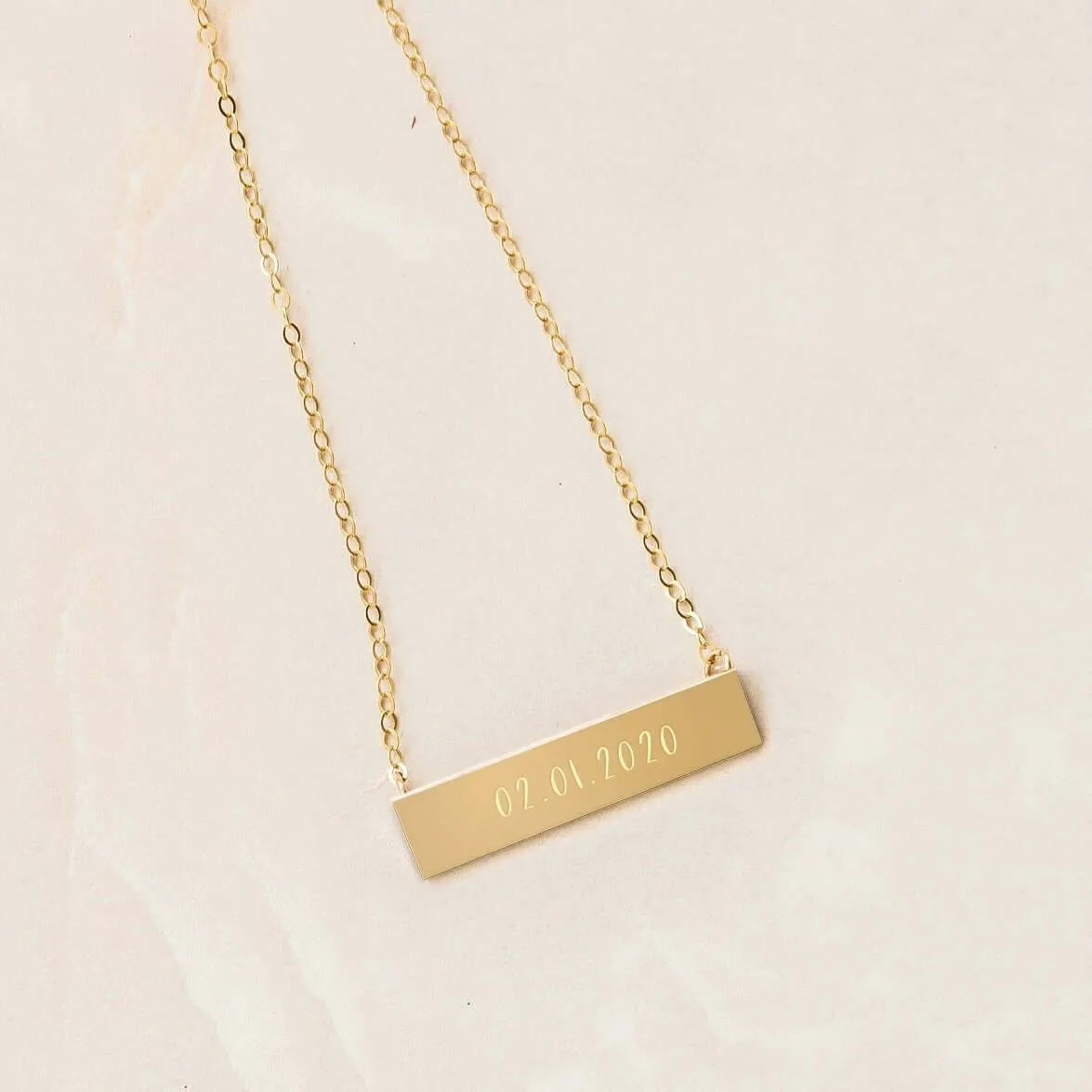 Initial Bar Necklace