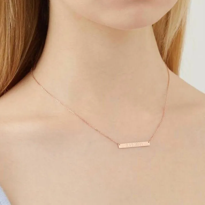 Initial Bar Necklace