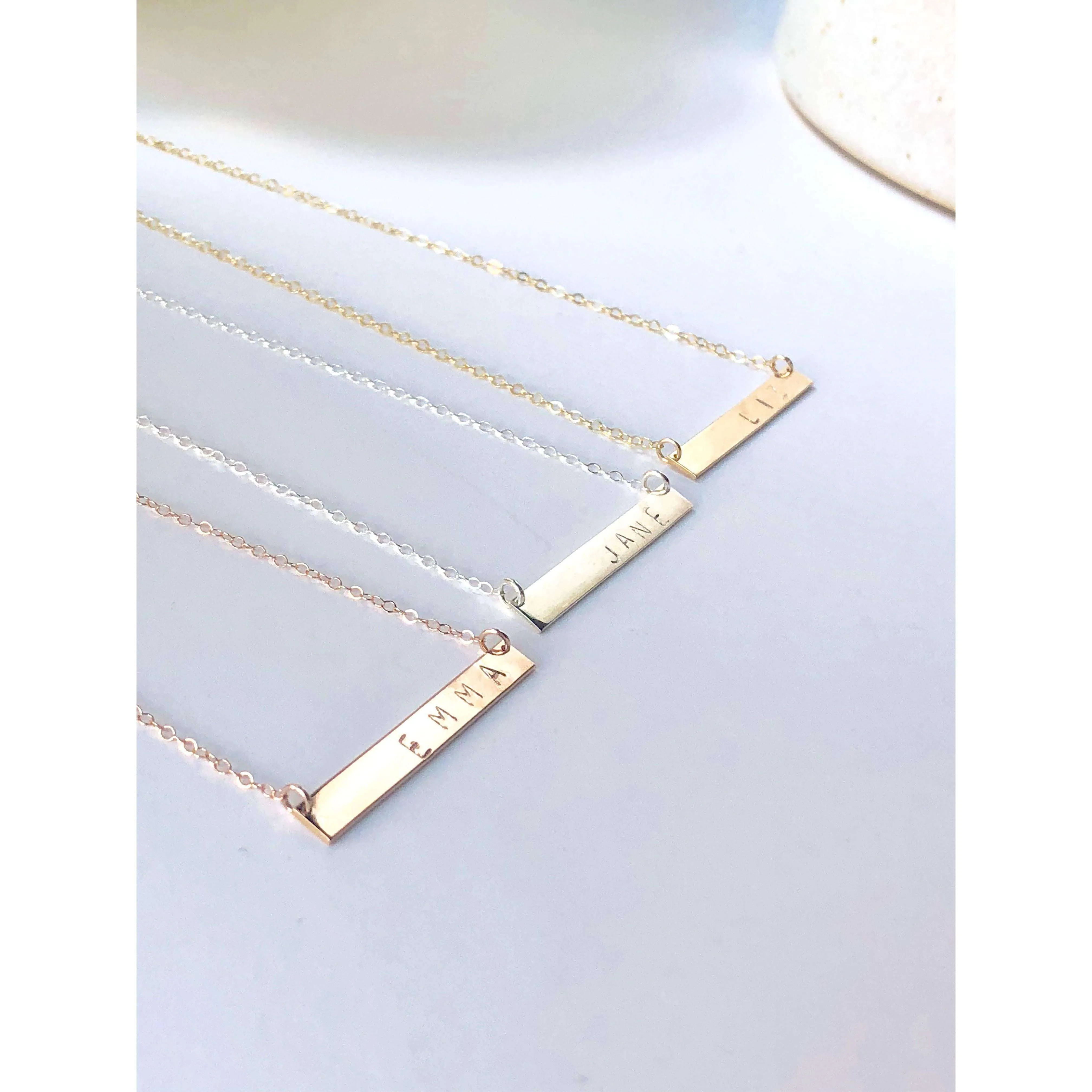 Initial Bar Necklace