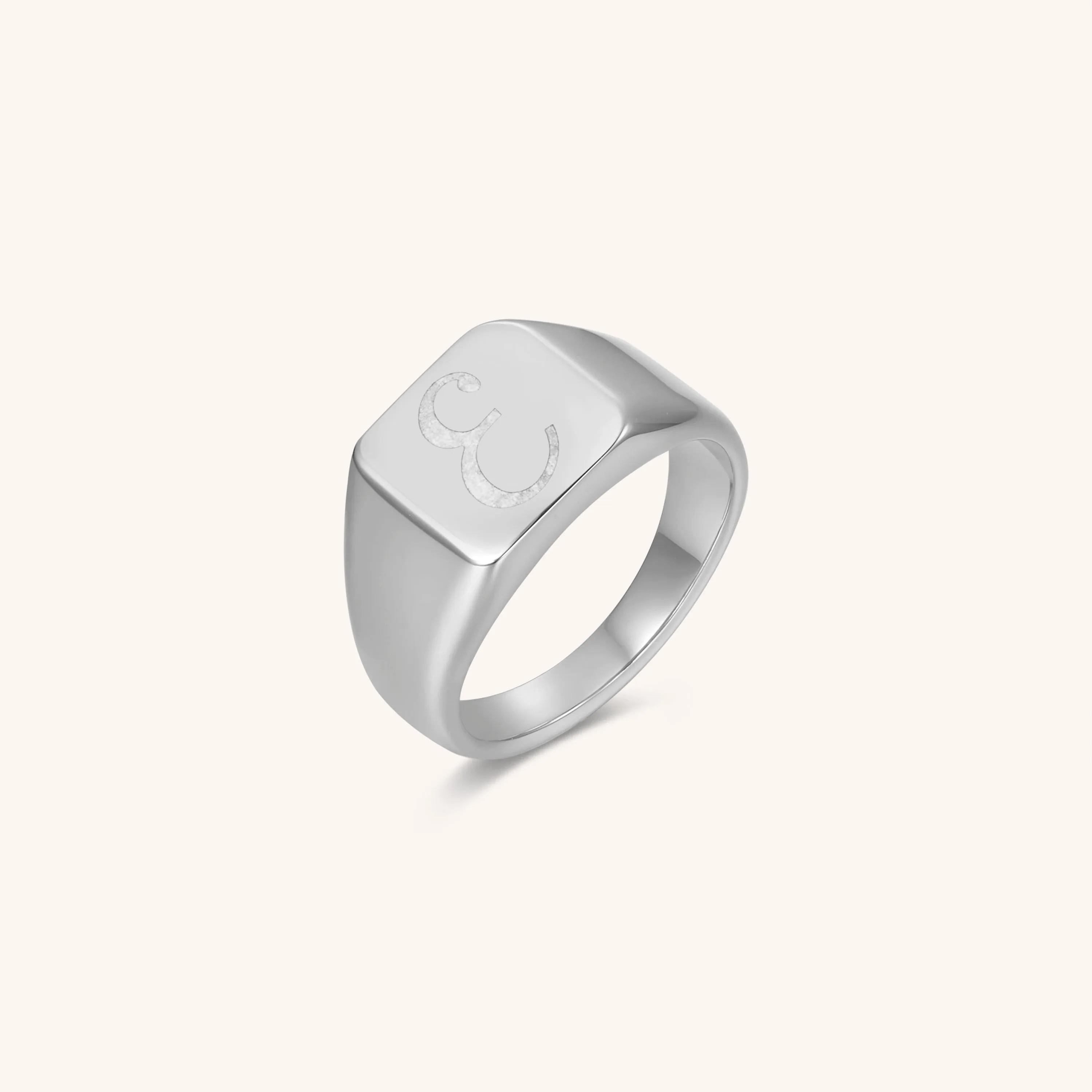 Initial Signet Ring - E