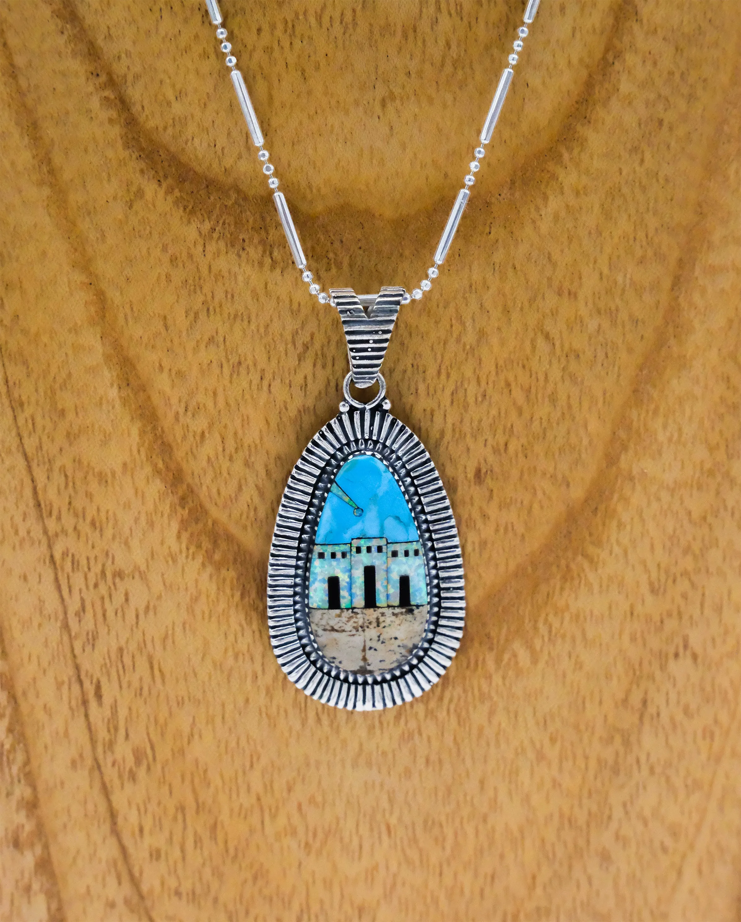 Inlaid Adobe Home Necklace