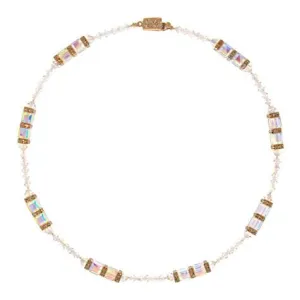 Iridescent Crystal Cube Necklace