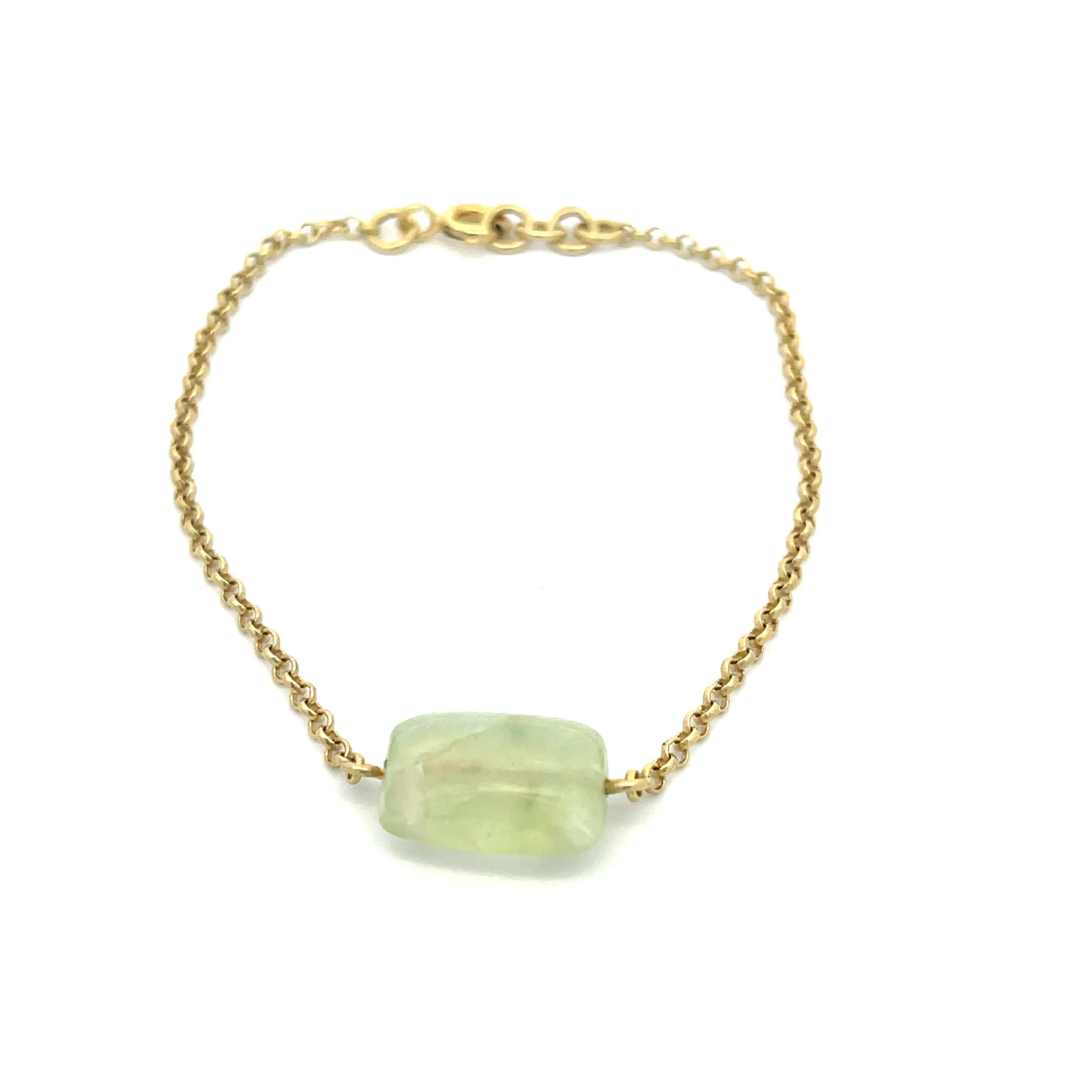 Joy Praseolite Bracelet, Gold Vermeil