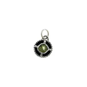 Kamon Sterling Silver And Peridot August Charm