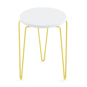 Knoll Hairpin Stacking Table by Florence Knoll - Yellow