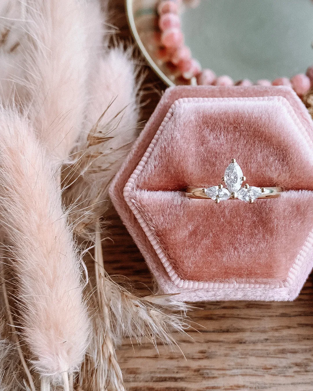 Lotus Glow Diamond Ring with Natural Diamonds