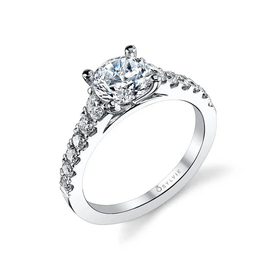 Luna - 14K White Gold Engagement Ring