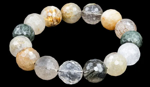 Luxury Faceted Rhyolite Natural Gemstone Bracelet