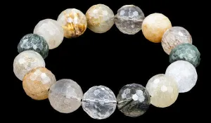 Luxury Faceted Rhyolite Natural Gemstone Bracelet