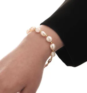 Luxury Gold Baroque Pearl Bracelet