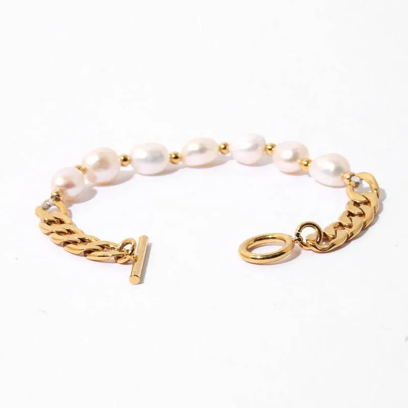 Luxury Gold Baroque Pearl Bracelet