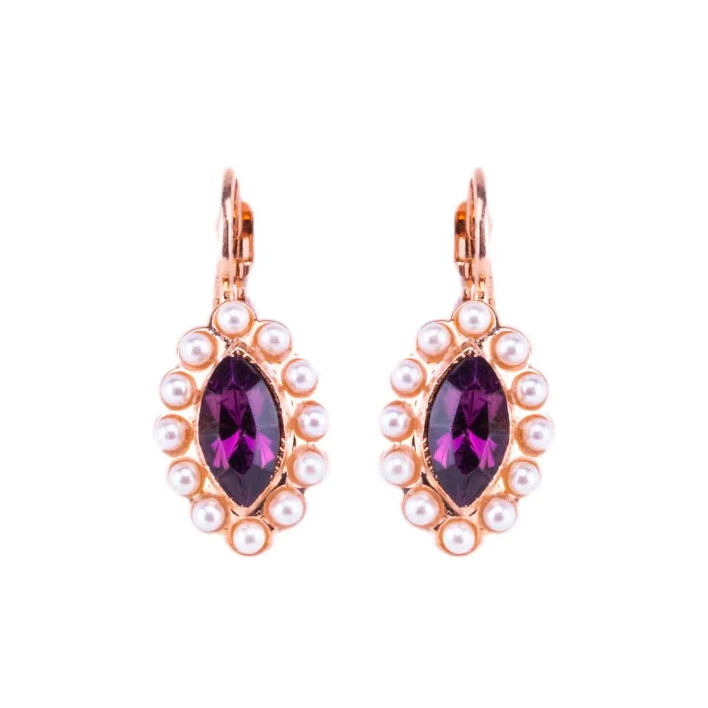 Marquise Halo Leverback Earrings in "Enchanted" *Custom*