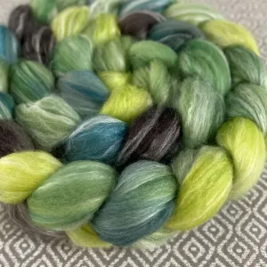 Merino Bamboo Silk Roving - Peridot