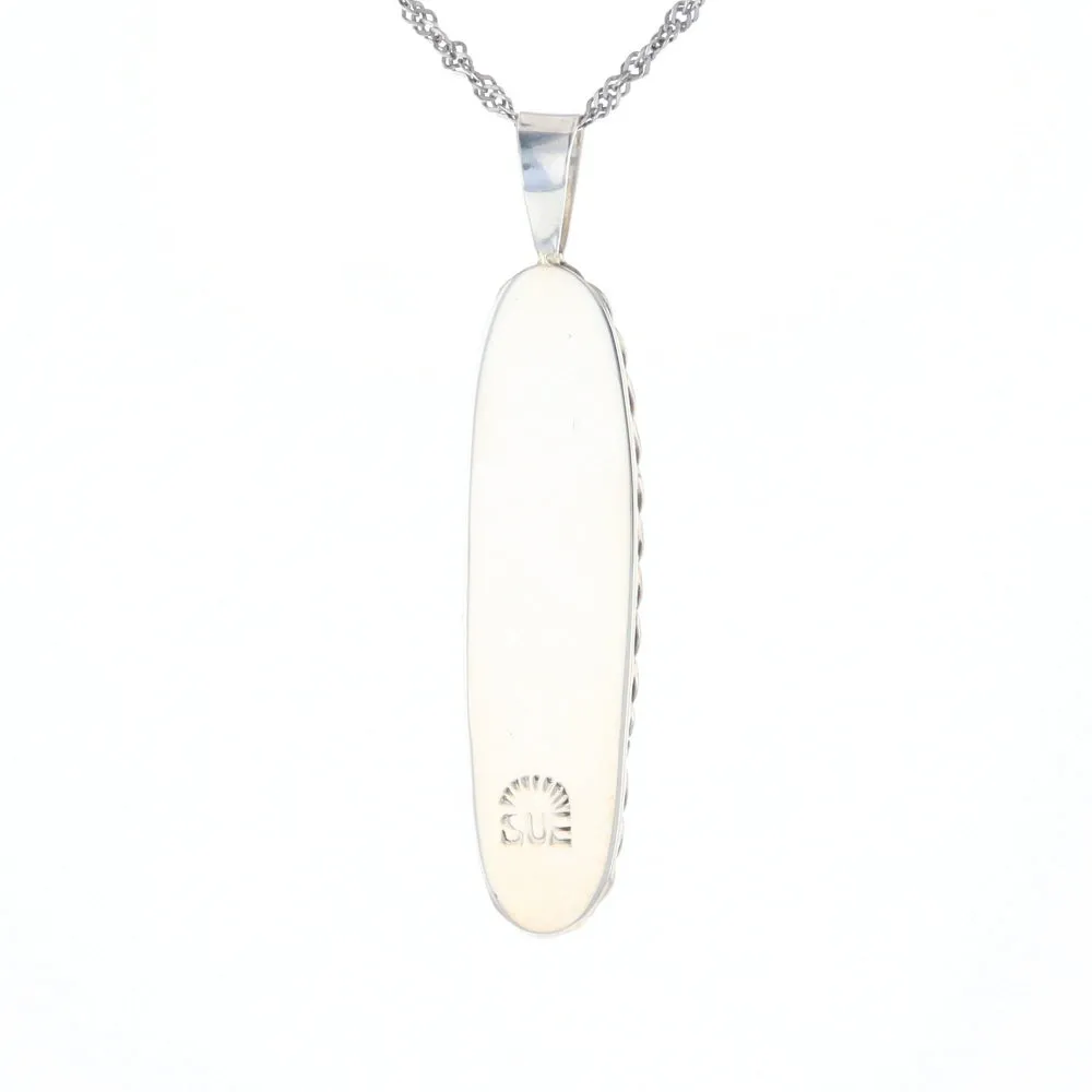 Multi Stone Inlaid Pendant