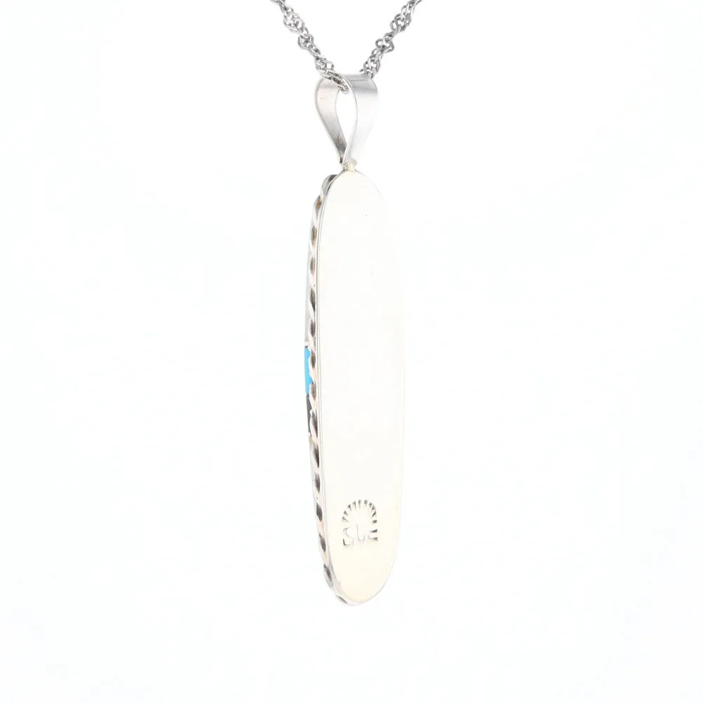 Multi Stone Inlaid Pendant