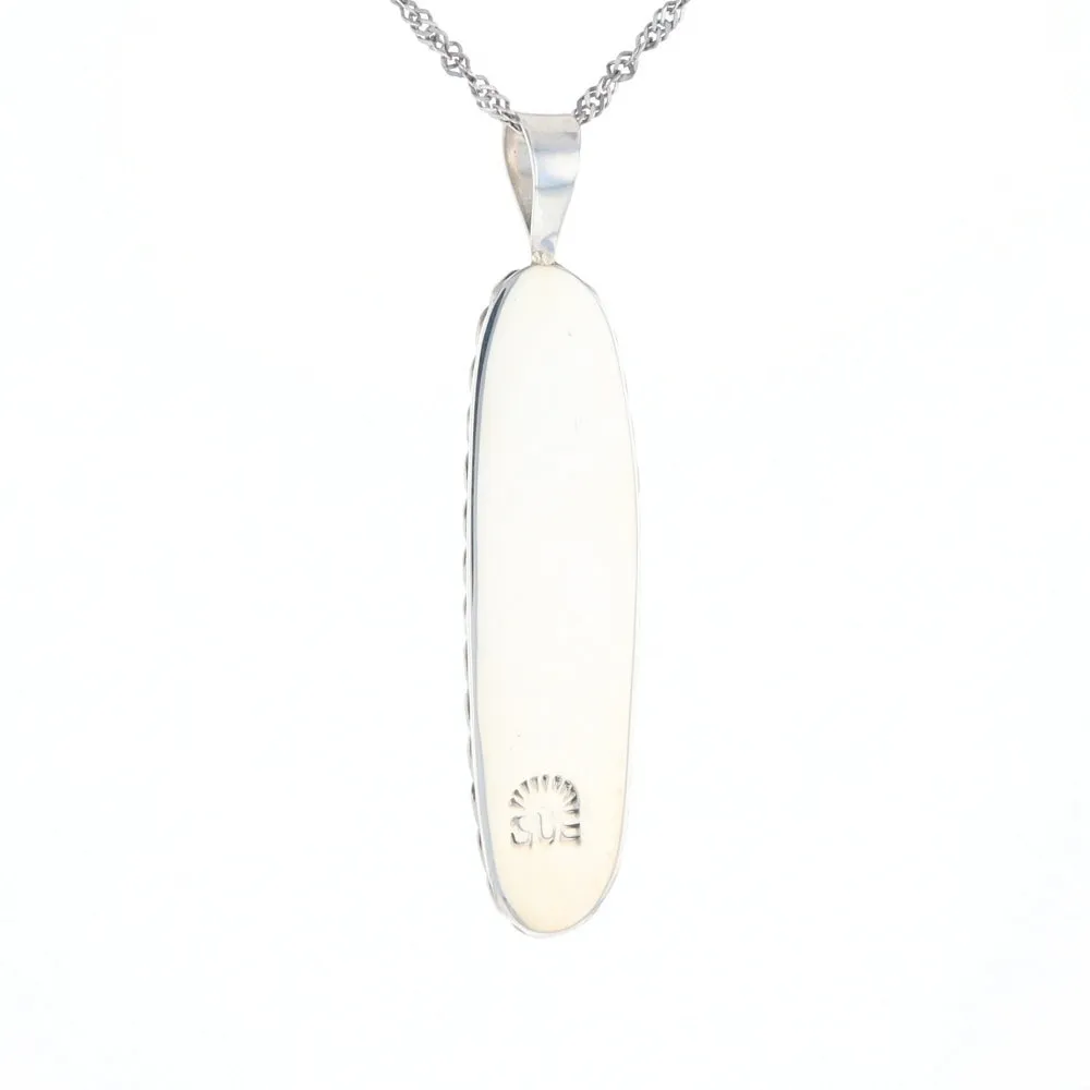 Multi Stone Inlaid Pendant