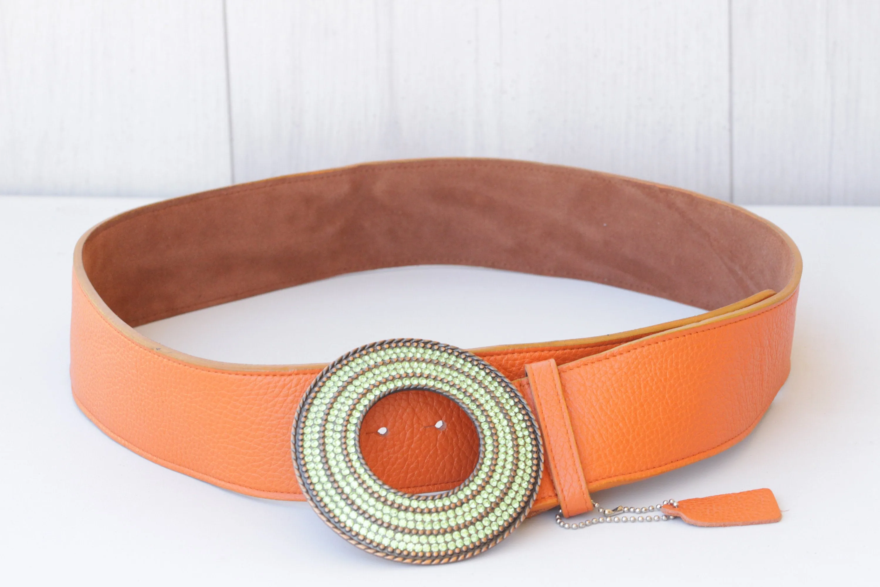 ORANGE LEATHER BELT