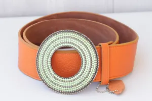 ORANGE LEATHER BELT