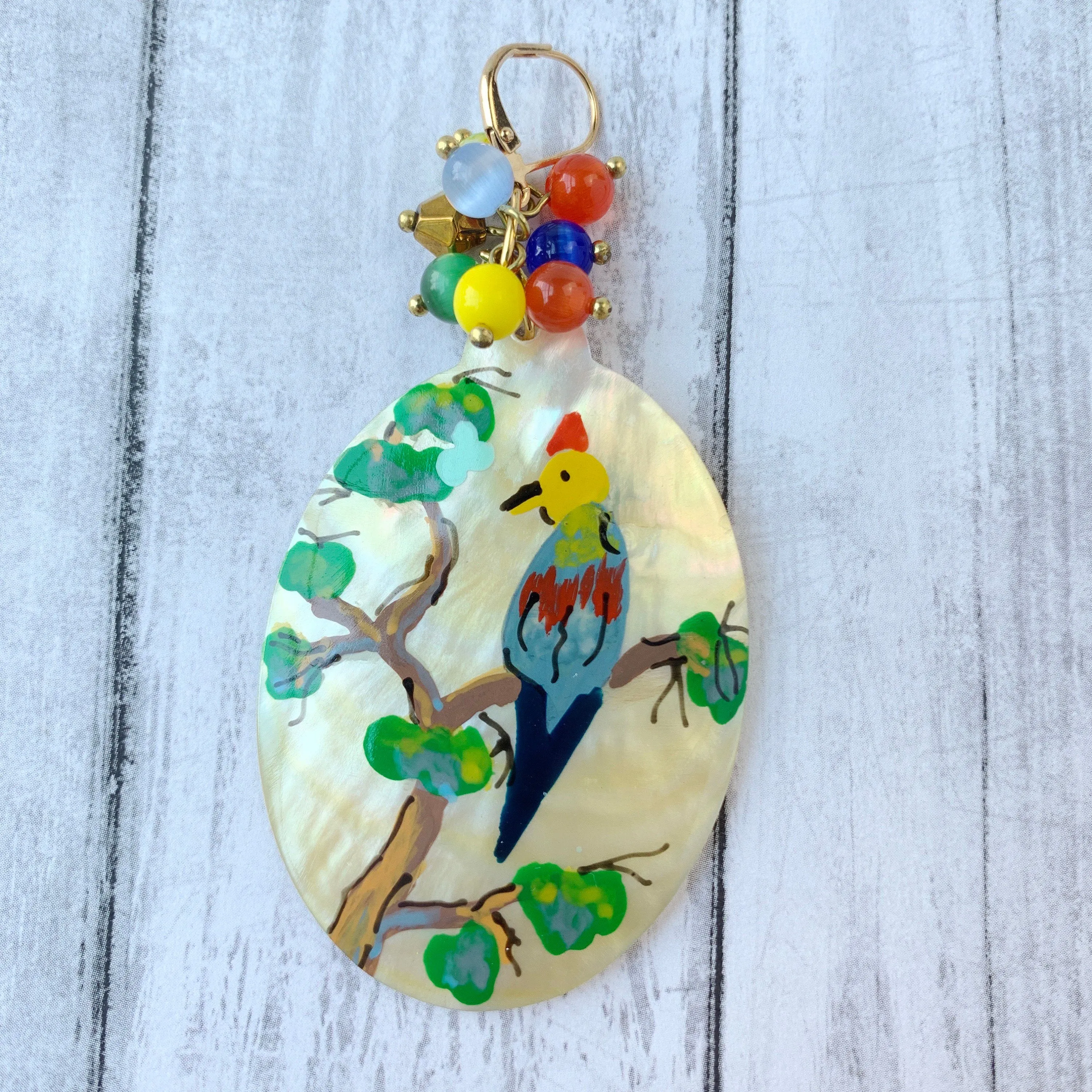 Paradise Parrot Dangle Earrings