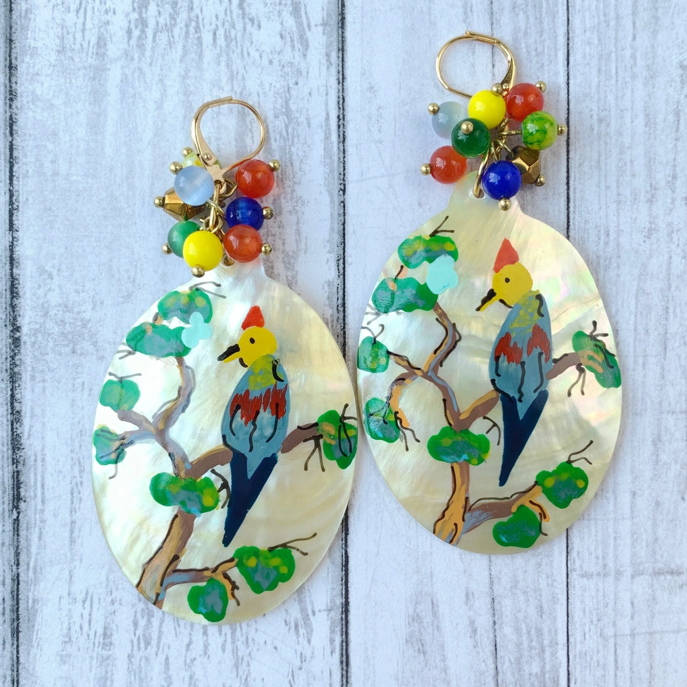 Paradise Parrot Dangle Earrings