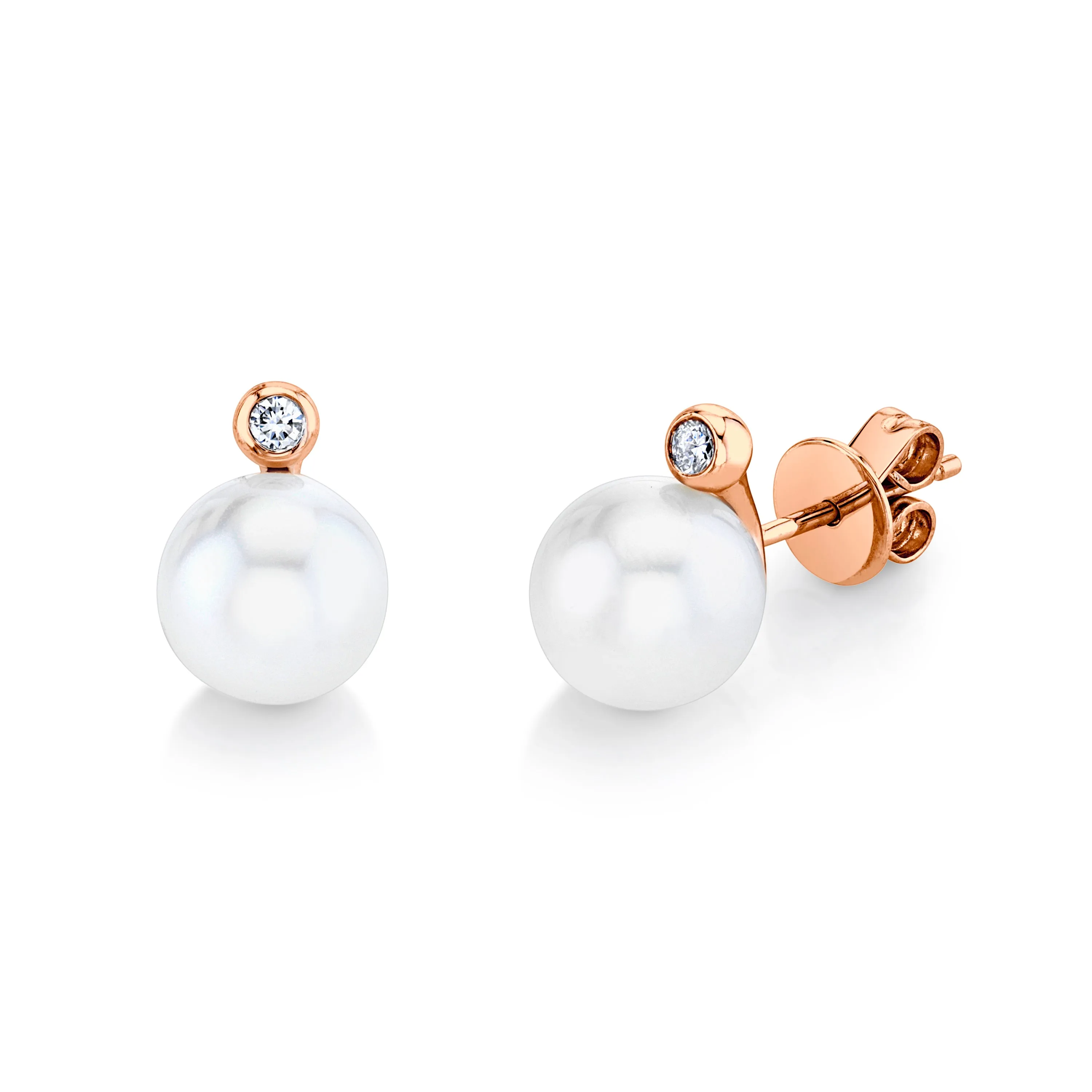 PEARL & DIAMOND ORB STUDS