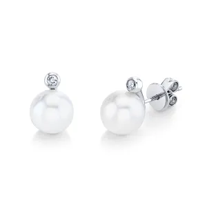 PEARL & DIAMOND ORB STUDS