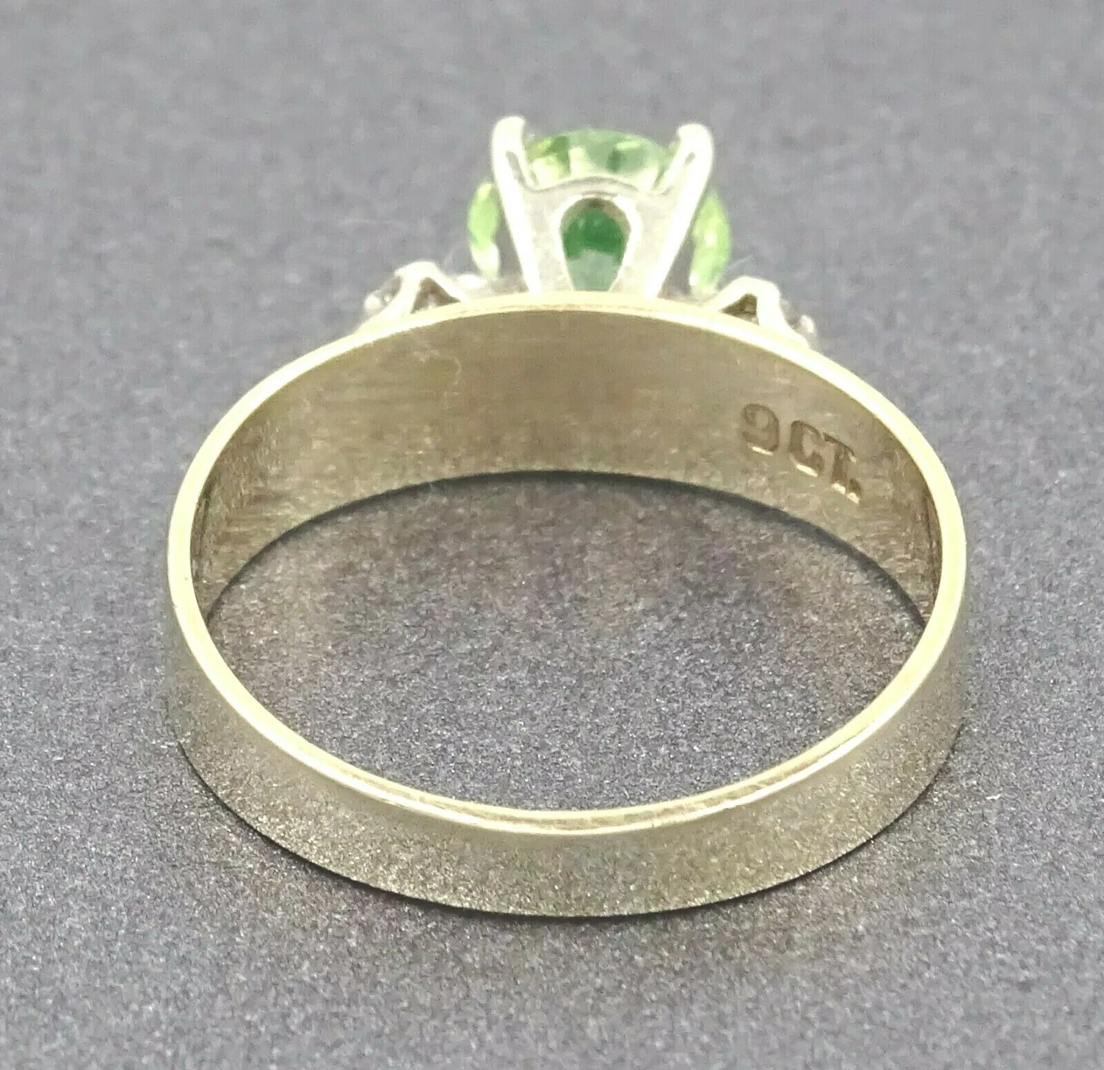 Peridot & Diamond 9ct Yellow & White Gold Ring