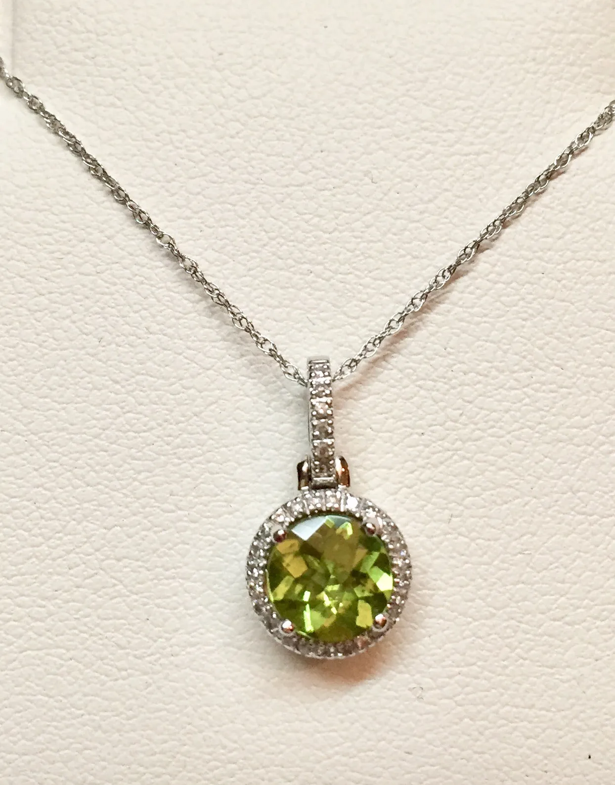 Peridot & Diamond Pendant