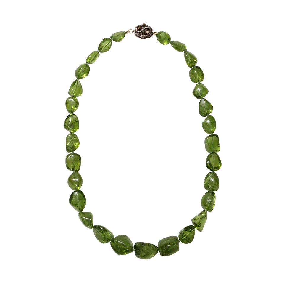 Peridot Bead Necklace