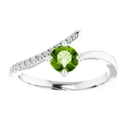 Peridot Bypass Ring