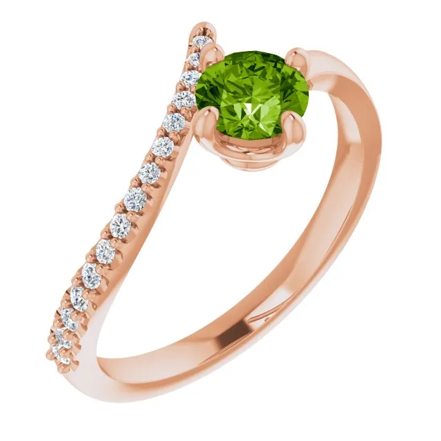 Peridot Bypass Ring