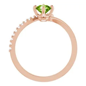 Peridot Bypass Ring