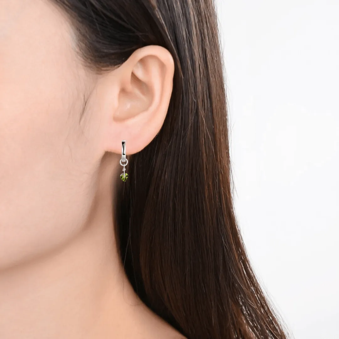 Peridot Heart Earrings