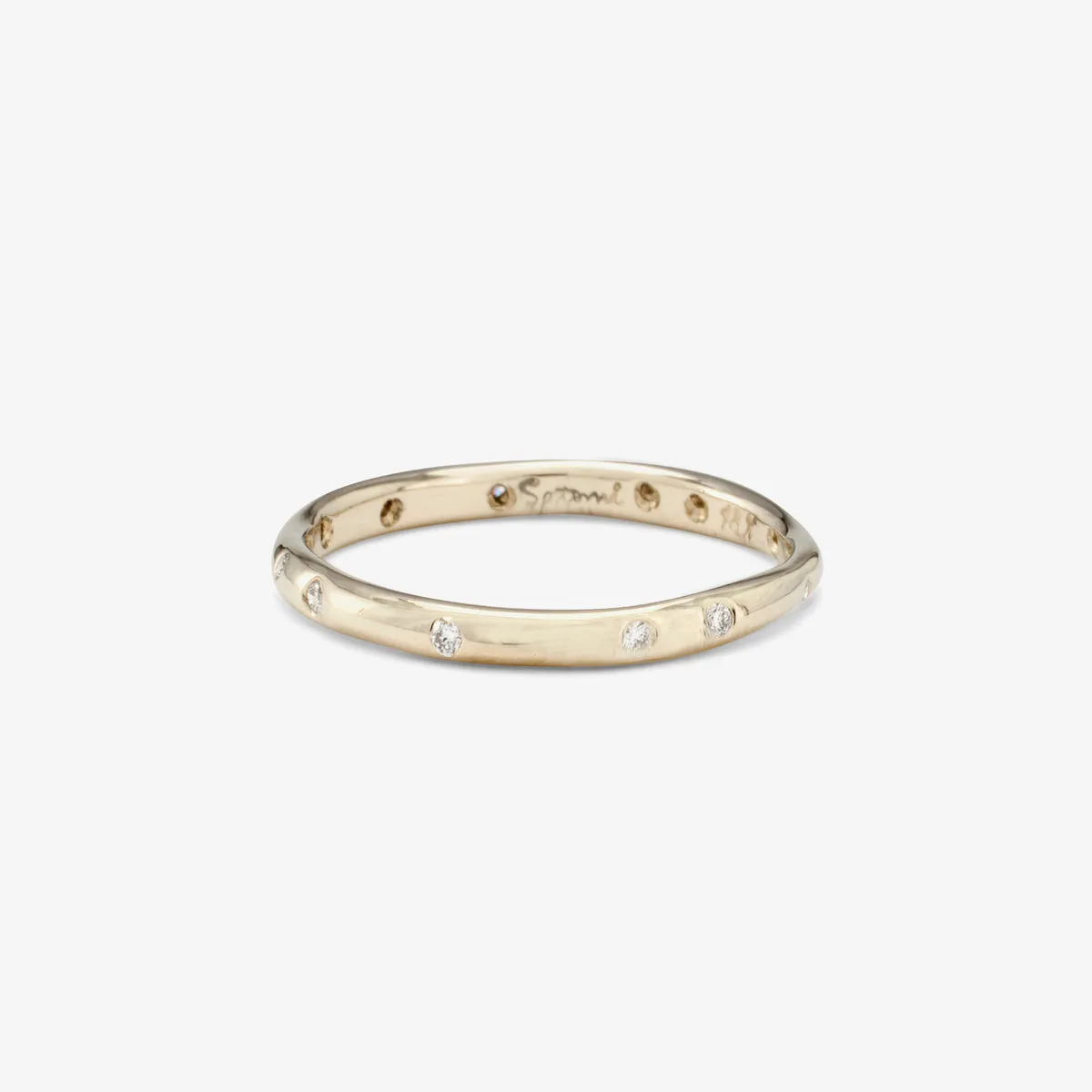 R0203W | Inlaid Diamond Band