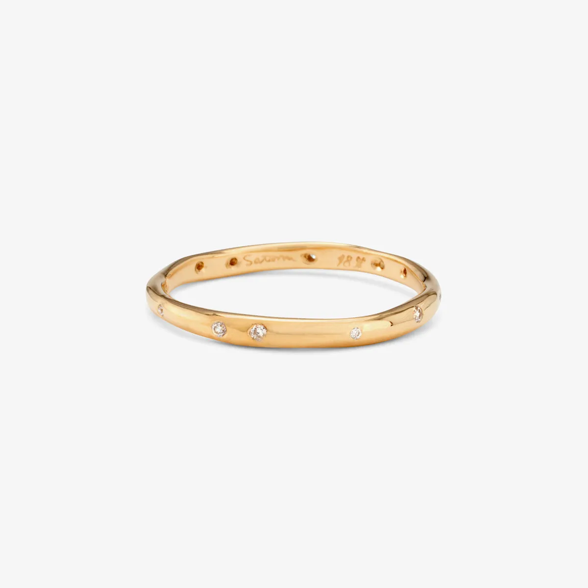 R0203W | Inlaid Diamond Band