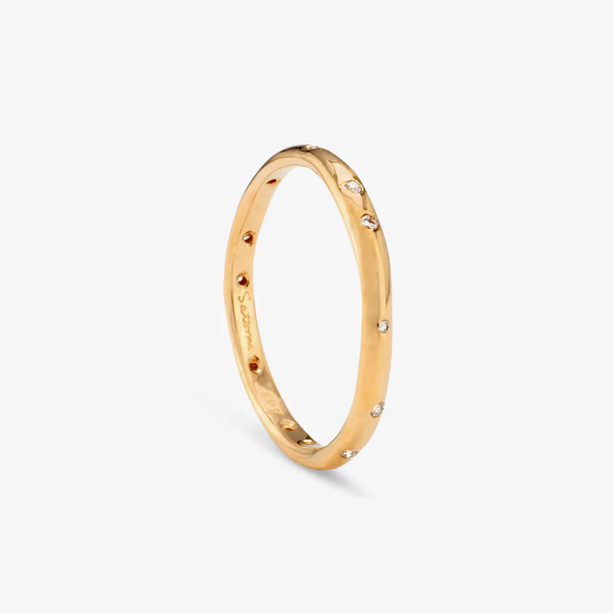 R0203W | Inlaid Diamond Band