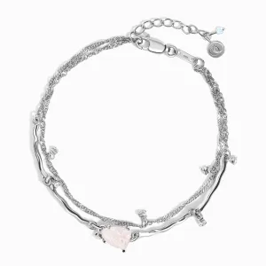 Raw Crystal Bracelet - Flow Rose Quartz